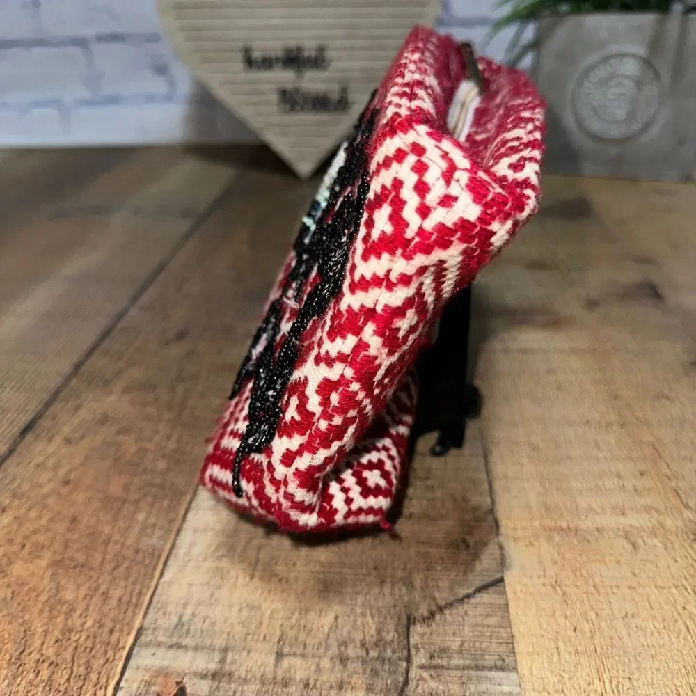 Kareena’s Monogram K Beaded/Embroidered Zipper Pouch